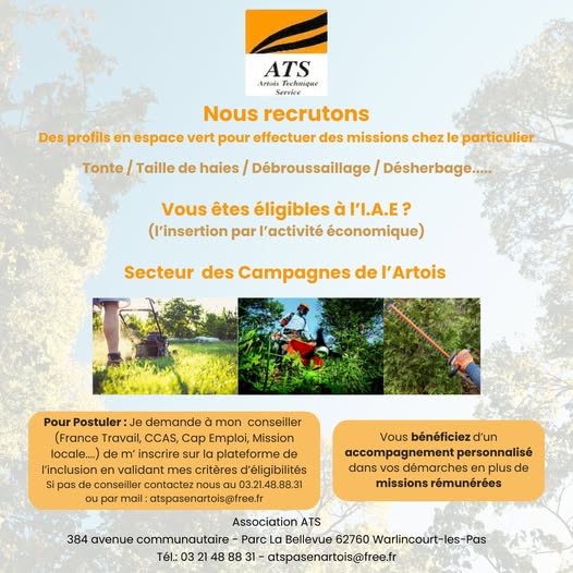 Recrutement en espaces verts 🌿